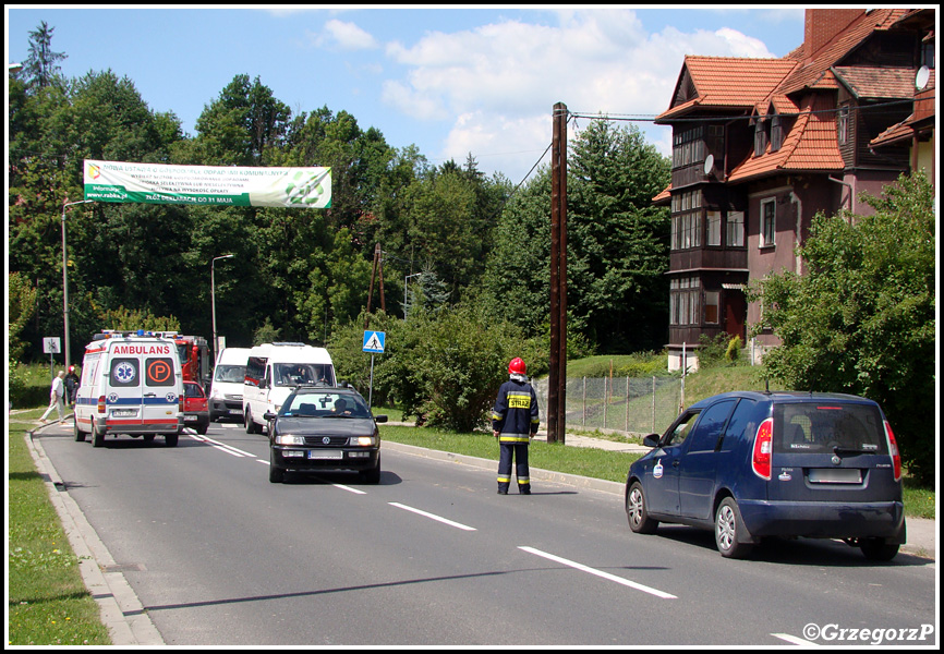 22.07.2013 - Rabka, ul. Jana PawÅ‚a II - Wypadek