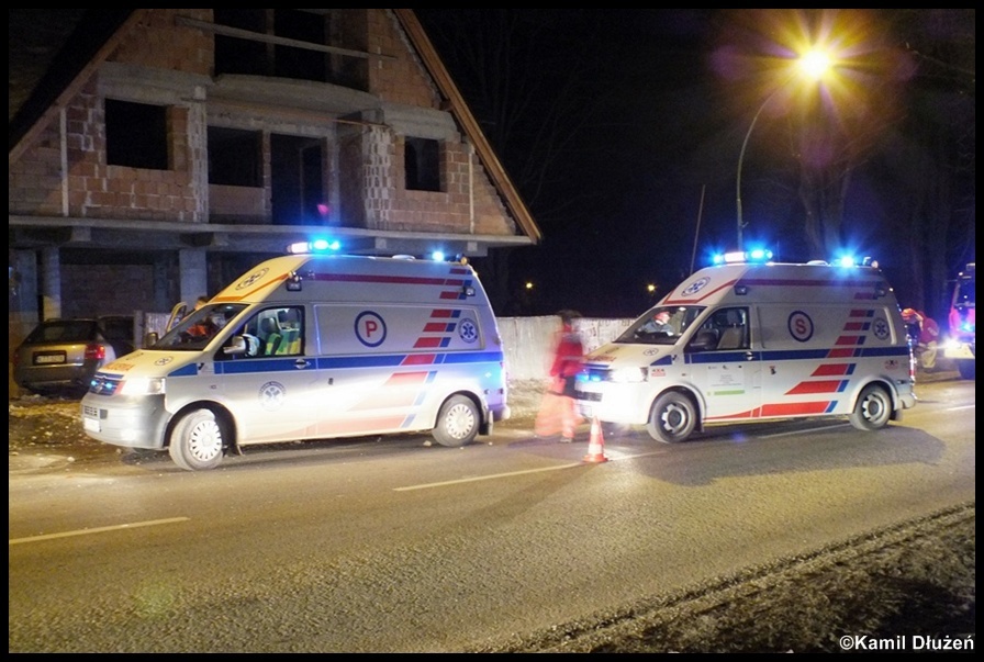 20.03.2012 - Zakopane, ul. Zamoyskiego - wypadek samochodowy