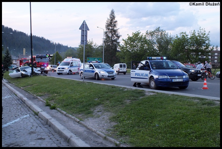 7.06.2012 - Zakopane, Al. 3-go Maja - wypadek samochodowy