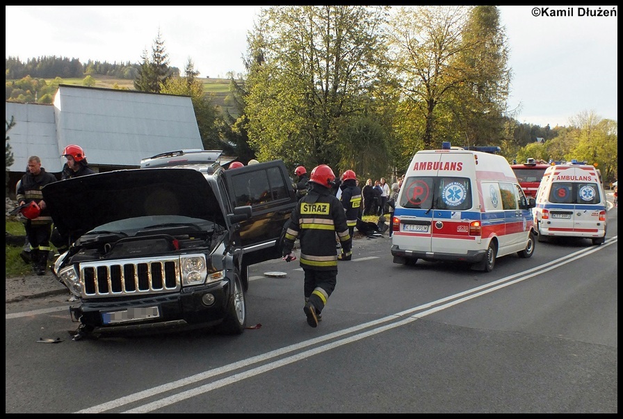 5.10.2012 - BiaÅ‚y Dunajec, DK-47 - zderzenie dwÃ³ch pojazdÃ³w