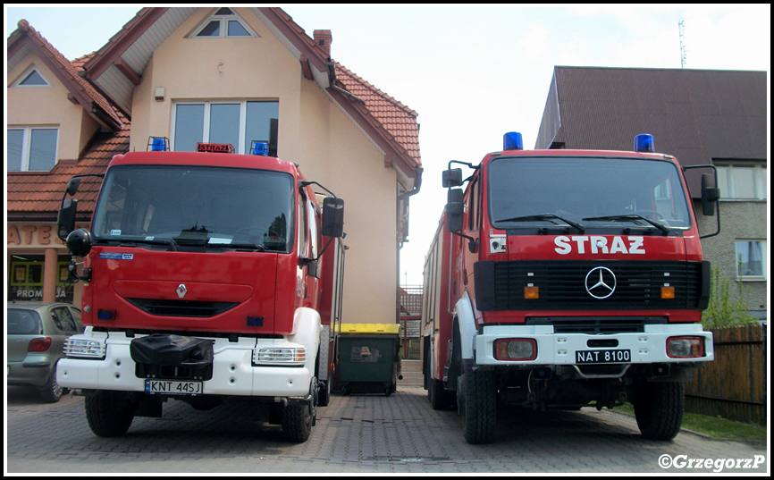 499[K]55 - GBA 2,5/24 Renault Midlum/ISS Wawrzaszek & 499[K]56 - GCBA 5/40 Mercedes Benz 2435/Rosenbauer - OSP Ludźmierz