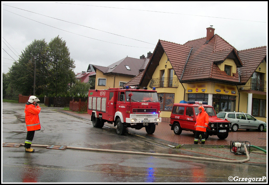 1.09.2010 - Rabka ZdrÃ³j, ul. ZakopiaÅ„ska - DziaÅ‚ania przeciwpowodziowe