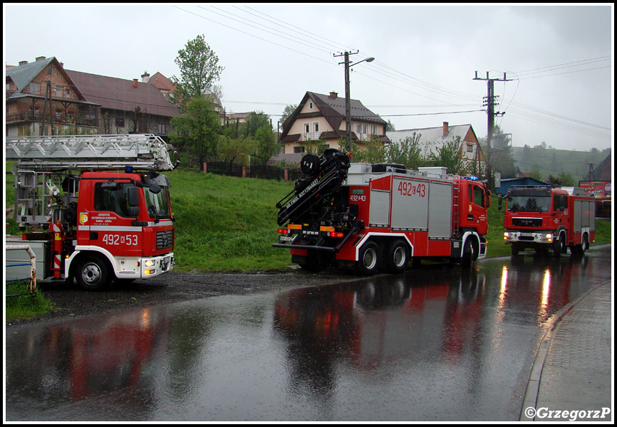 15.05.2014 - Rdzawka - Drzewo na sÅ‚upie energetycznym