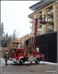 7.11.2016 - Zakopane, ul. Balzera, hotel Nosalowy Dwór - Manewry KSRG powiatu tatrzańskiego