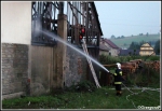 8.07.2012 - Klikuszowa - Pożar zabudowań gospodarczych