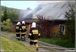 18.08.2011 - Rabka, ul. Leśna - Pożar drewnianego budynku