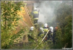 18.08.2011 - Rabka, ul. Leśna - Pożar drewnianego budynku