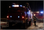 13.01.2015 - Sieniawa - PoÅ¼ar zabudowaÅ„ gospodarczych