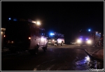13.01.2015 - Sieniawa - PoÅ¼ar zabudowaÅ„ gospodarczych
