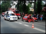 10.07.2011 - Zakopane, ul. ChramcÃ³wki - wypadek samochodowy