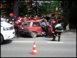 10.07.2011 - Zakopane, ul. ChramcÃ³wki - wypadek samochodowy