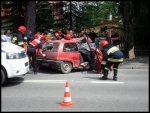 10.07.2011 - Zakopane, ul. Chramcówki - wypadek samochodowy