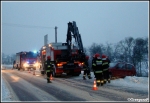 23.01.2013 - Rabka, ul. Zakopiańska - Auto na torach kolejowych