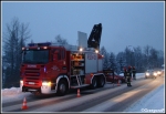 23.01.2013 - Rabka, ul. ZakopiaÅ„ska - Auto na torach kolejowych