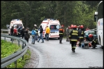 16.05.2012 - Zakopane, Brzeziny - zderzenie samochodu osobowego z autokarem